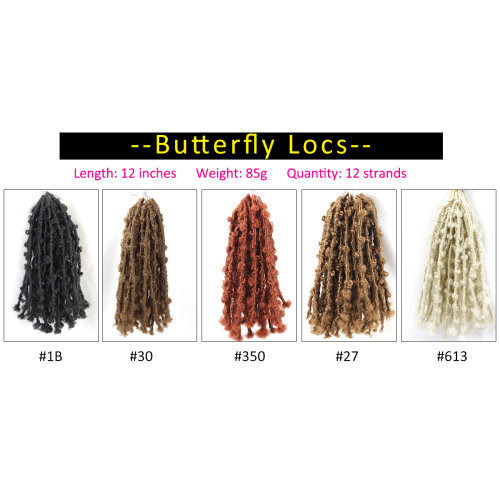 Distressed Crochet Butterfly Locs Bob Faux In Synthetic Hair Extension Crochet Braids Passion Twist 12 distressed Faux Locs Hair